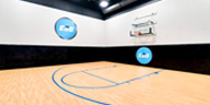 oes branded basketball court